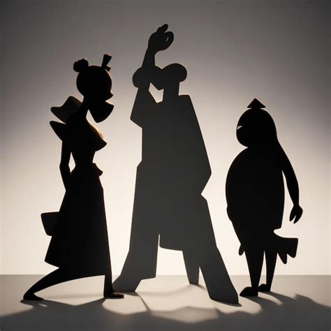 Premium Ai Image A Silhouette Of Three People With One Of Them