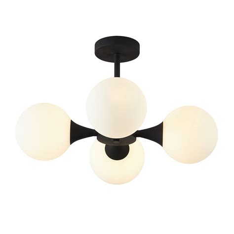 Lighting Mid Century Modern Semi Flush Mount Ceiling Light Fixture Farmhouse