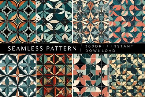 Modern Geometric Tile Patterns Graphic by Inknfolly · Creative Fabrica