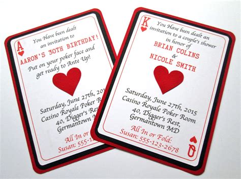 Casino Invitations Casino Party Casino Birthday Invitations - Etsy