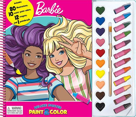 Mattel Barbie Deluxe Poster Paint And Color Phidal Publishing Inc 9782764354759 Books Amazon Ca