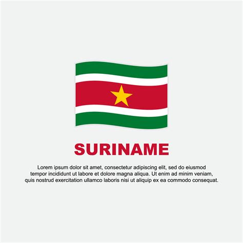 Suriname Flag Background Design Template. Suriname Independence Day