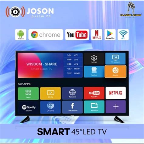 Joson Smart tv 45 inches android tv 45 inch smart led tv flat screen ultra-thin Classic Audio ...