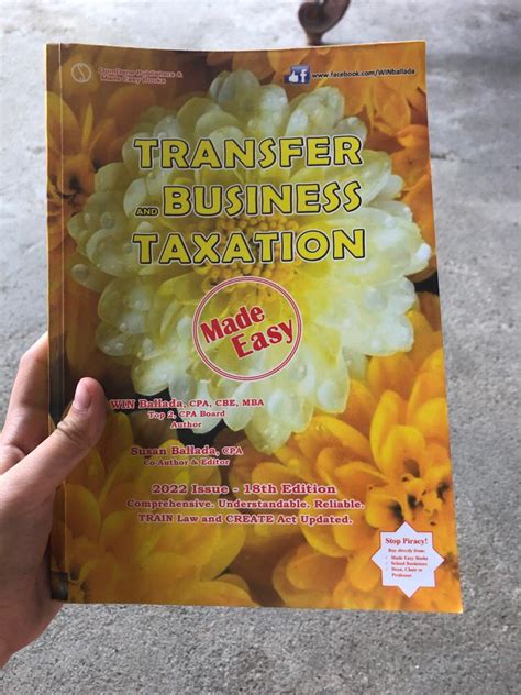 Transfer And Business Taxation Made Easy By Ballada 2022 Issue 18th