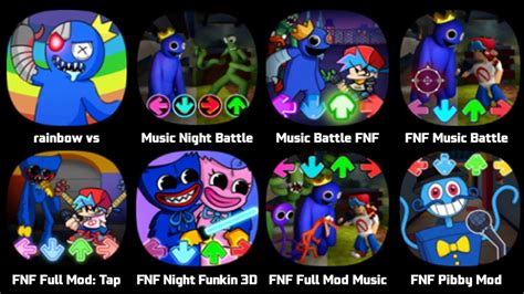 FNF Rainbow Friends Music Night Battle FNF Night Funkin 3D FNF Pibby