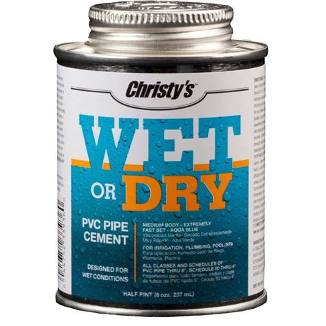 Christys 8 Oz Wet Or Dry Conditions Pvc Cement Rhwethp36 The Home