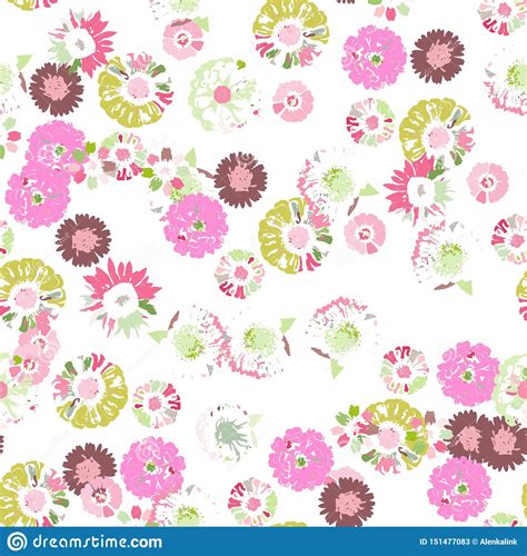 Trendy Seamless Floral Pattern In Vector Seamless Vector Pattern For