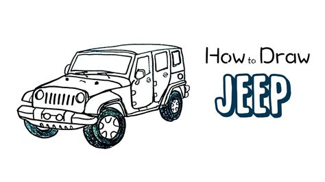 How To Draw A Jeep Youtube