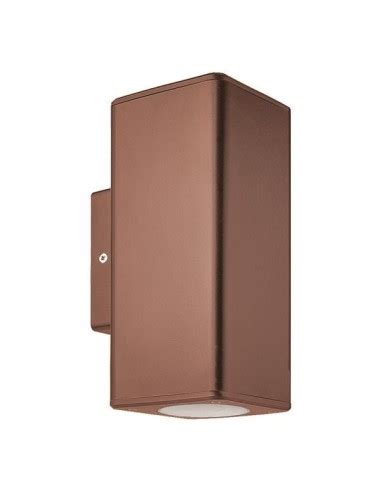 APLIQUE DE PARED FOSTOS CUADRADO PLÁSTICO ARRIBA ABAJO 2xGU10 BRONCE ENV