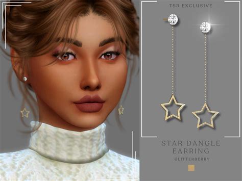 The Sims Resource Star Dangle Earrings