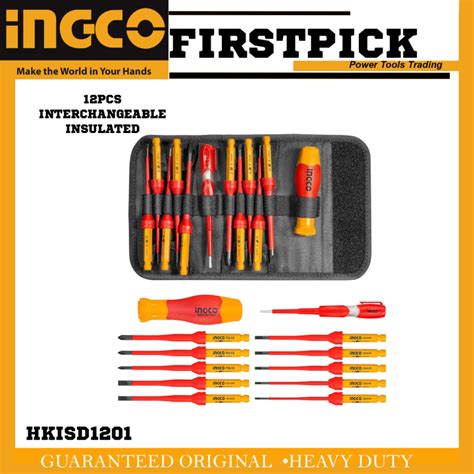 Ingco Pcs Set Interchangeable Insulated Screwdriver Set Hkisd