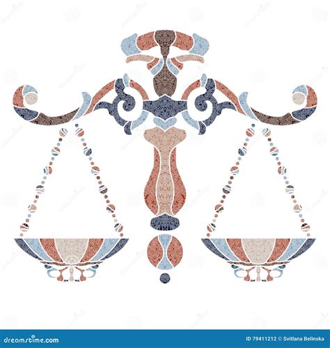 Bright Scales, Zodiac Libra Sign Stock Vector - Illustration of balance