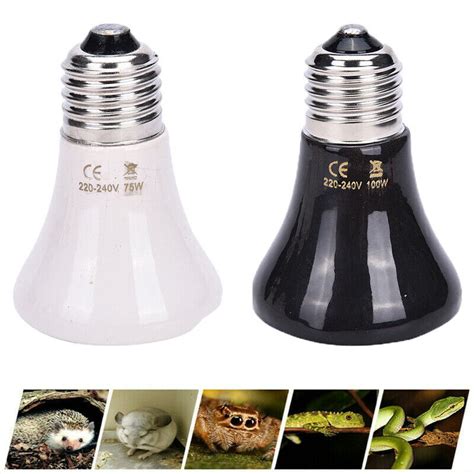 Reptile Heat Lamp Ceramic Infrared Emitter Light Bulb Chicken Incubator