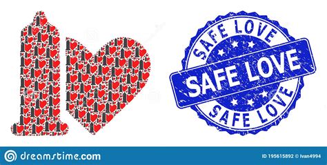 Safe Sex Love Icons Condom In Package Symbols Vector Cartoondealer