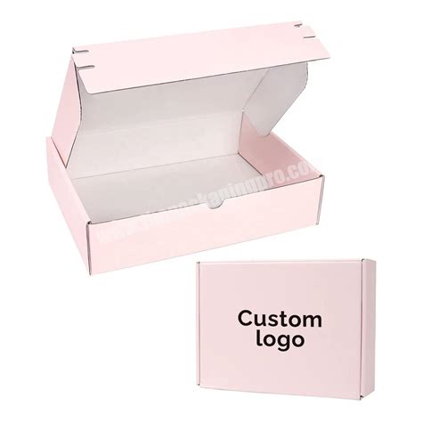 Custom Print Ecommerce Corrugated Paper Boxes Recycled Cardboard Zipper