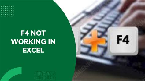 F4 Not Working In Excel Earn And Excel