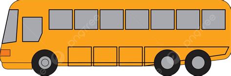 Vector Illustration Of A White Background With A Lengthy Yellow Bus