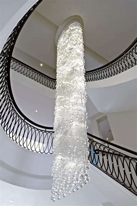 Stairwell Chandelier Staircase Lighting Ideas Modern Staircase