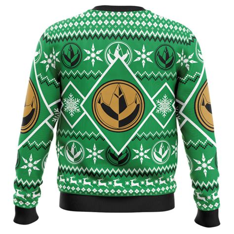 Christmas Green Ranger Power Rangers Ugly Christmas Sweater Anime Ape