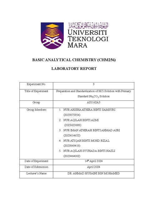 1n Hcl Preparation 1