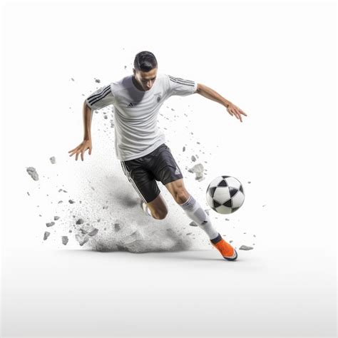 Premium AI Image | soccer realistic 4k white background