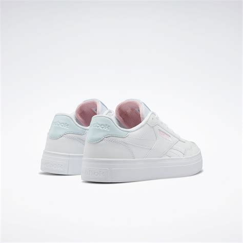 Reebok Court Advance Bold Shoes In Cloud White Glass Blue Pink Glow Reebok Official Uk