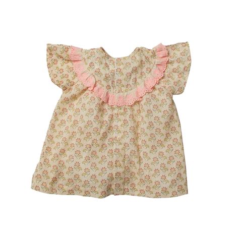Blouse bébé fille coton nude LAIA Bonheur Du Jour