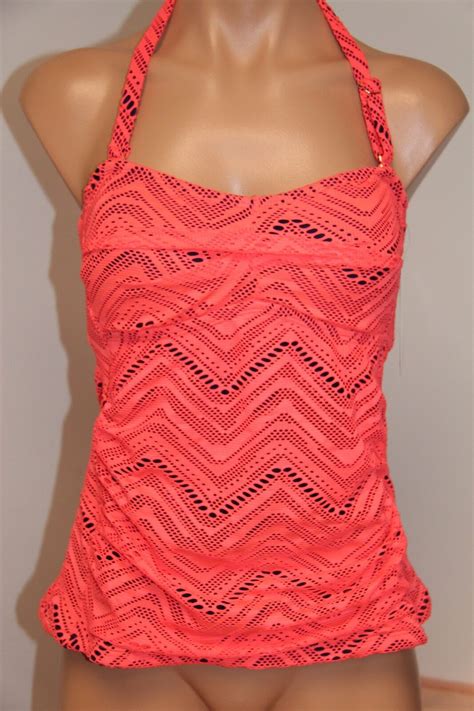 Nwt Island Escape Swimsuit Bikini Tankini Top Sz Twist Bandini