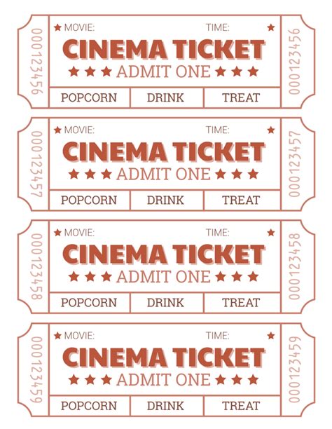 Printable Movie Night Tickets | Printable Templates Free