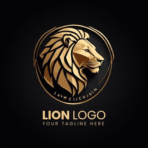 Premium Vector | Golden lion logo