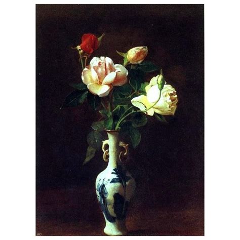 George Cochran Lambdin Roses In A Vase X Wall Decal Print