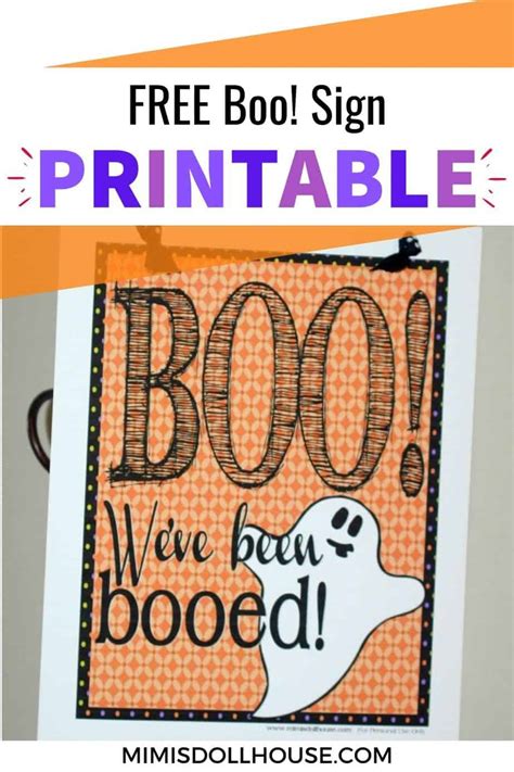 Printable Halloween Boo Sign Ideas Mimis Dollhouse