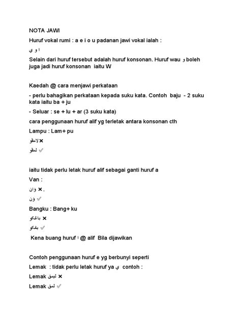 Nota Jawi Pdf