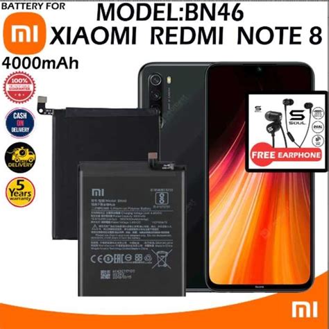 Xiaomi Redmi Note 8 Battery Original Compatibility Model Bn46 Note 8T