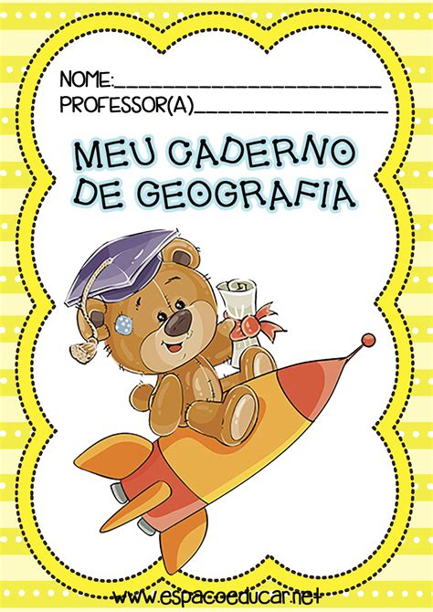 Capas Frentes Capinhas Aberturas Para Cadernos De Geografia Do Aluno