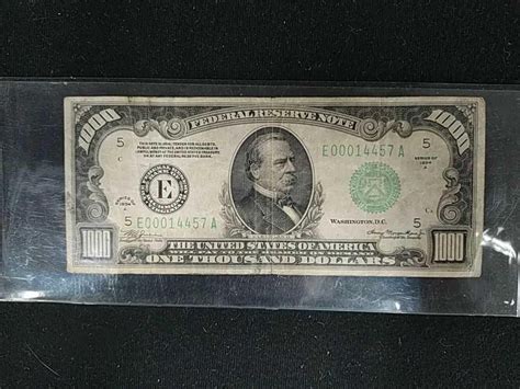 100000 Us Bank Note 1934 A Series Good Condition Etsy