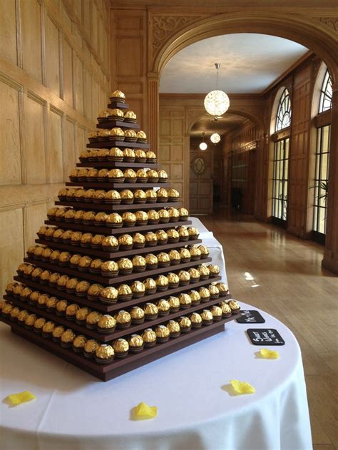 Handmade 12 Tier Ferrero Rocher Pyramid - The Devon Wedding Company