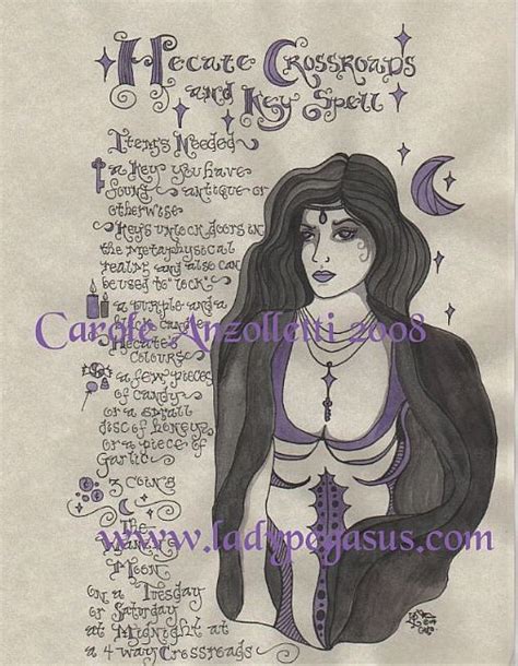 Hecate Crossroads And Key Spell Pages Hecate Wiccan Spell Book Book