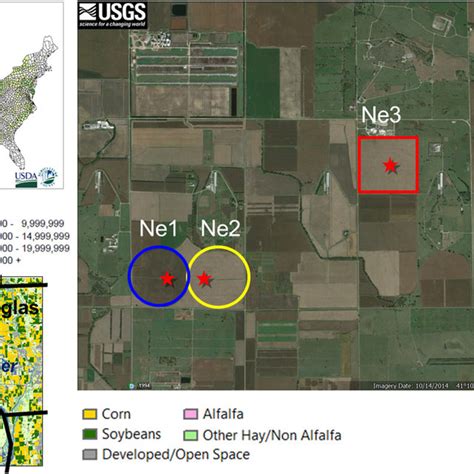 Location Of The Study Sites Around Mead Ne Located Within The Us