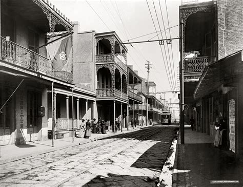 Royal Street New Orleans Circa 1900 Before The Bead Tossing Alcohol