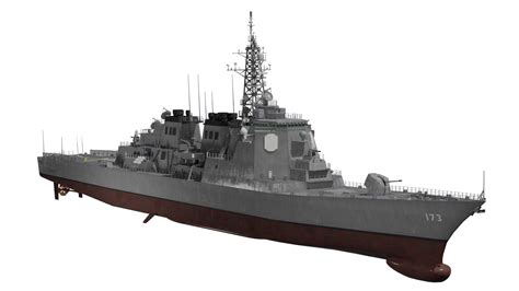 D Jmsdf Kongo Class Guild Missile Destroyer Model Turbosquid