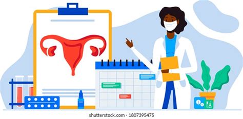 Gynecology Female Health Uterus Ovary Womb Stock Vector Royalty Free