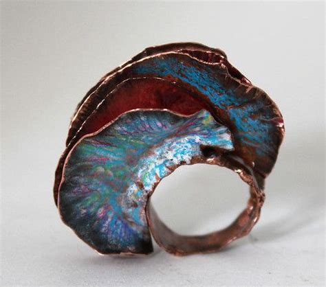 Folded Copper Patina Jewelry