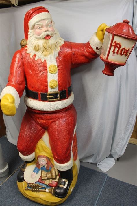 Vintage 1960s Working Lifesize Poloron Animated Santa Claus Blow Mold Santa Vintage And