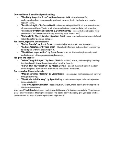 resilience  emotional pain strategies