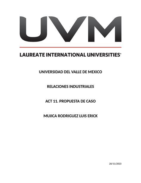 Universidad Del Valle De Mexico Universidad Del Valle De Mexico