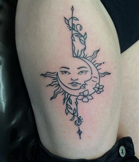 Sun And Moon Chest Tattoo Sternum Tattoo Sun Tattoo Chest Tattoo Yin