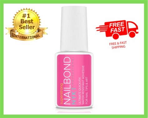 Super Strong Nail Bond Glue Adhesive For Acrylic Press On Nyk1 White Clear Tip Ebay