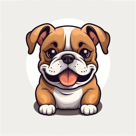 Cute Cartoon Bulldog Character Graphic Illustration Stock Illustration ...