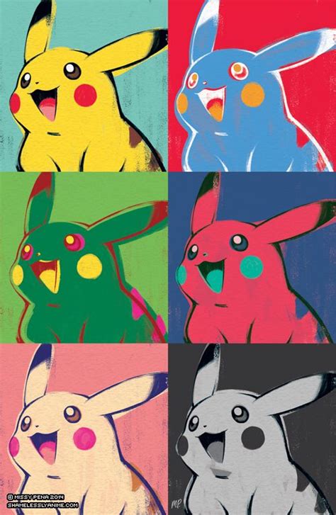 Warhol Pika By Missypena Warhol Pokemon Pika